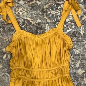 Rachel Zoe Golden Pleated Top